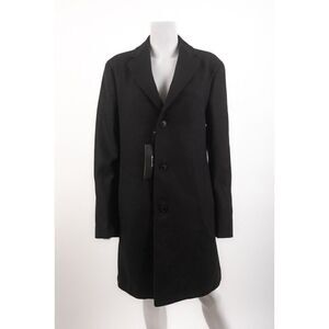 Massimo Dutti Men Navy Blue Overcoat Coat US 38 EU 48 Wool cashmere NWT 2402/176